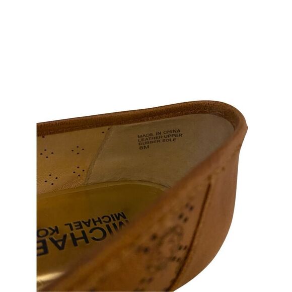 Michael Michael Kors Leather Logo Slip On Ballet Flats Sz 8M Designer Luxury - Picture 7 of 11